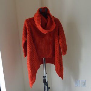 Michael Kors Orange Cowl Neck Sweater Size S